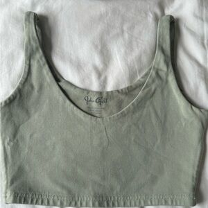 Brandy Melville Women's Green Crop Top